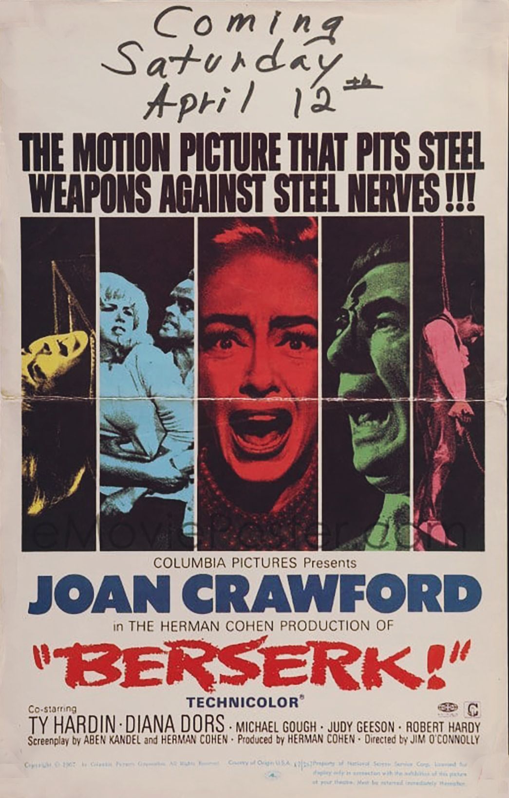 Joan Crawford in Berserk.  Joan crawford, Diana dors, Joan