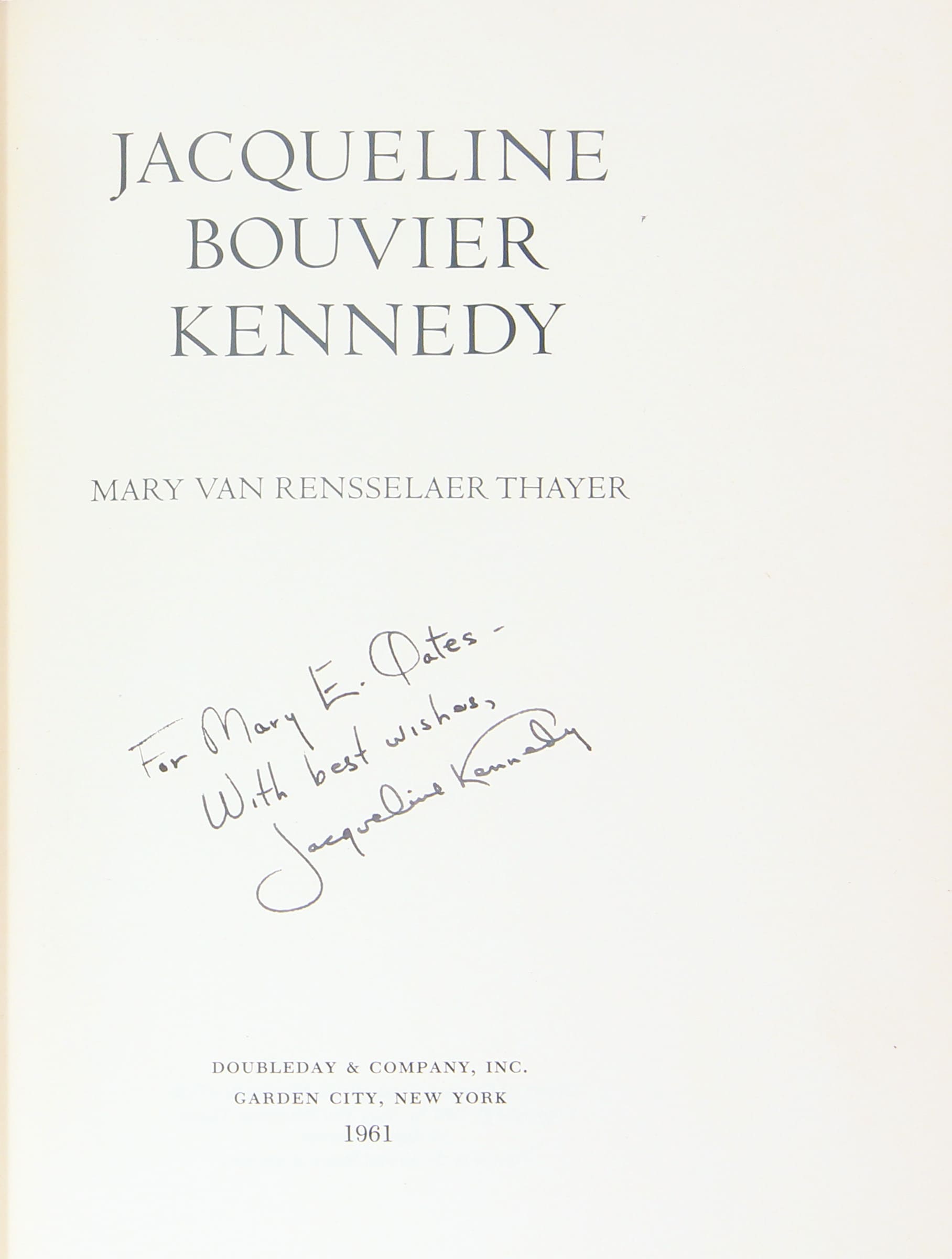 Jacqueline Bouvier Kennedy, A Warm, Personal Story, Signed by ...